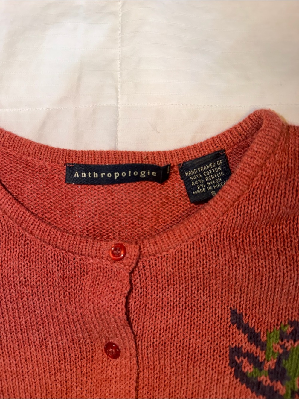 Vintage Anthropologie Intarsia Cardigan - Picture 5 of 6